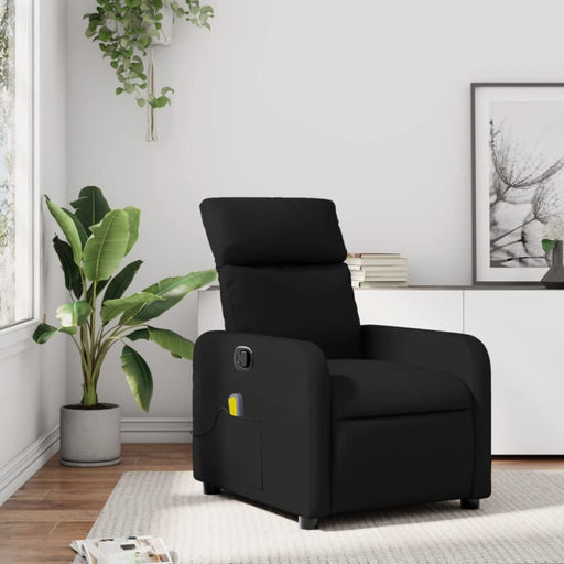 Massage Recliner Chair Black Faux Leather Tiaokb