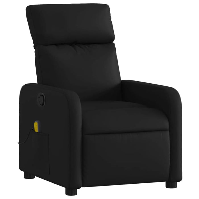 Massage Recliner Chair Black Faux Leather Tiaokb