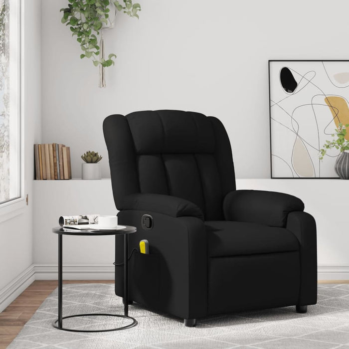 Massage Recliner Chair Black Faux Leather Titpli
