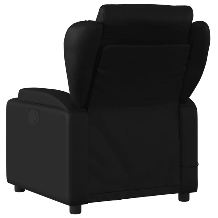Massage Recliner Chair Black Faux Leather Txblbxb