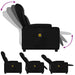 Massage Recliner Chair Black Faux Leather Txblbxb