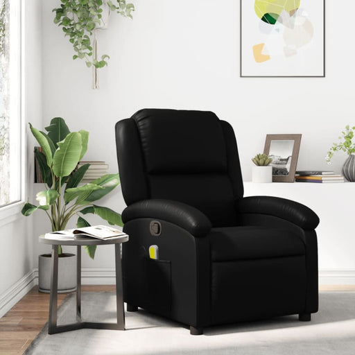 Massage Recliner Chair Black Faux Leather Txbpaai