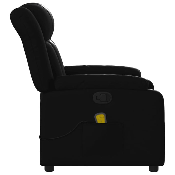 Massage Recliner Chair Black Faux Leather Txbpila