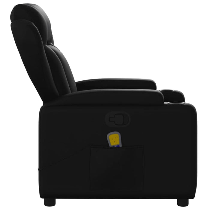 Massage Recliner Chair Black Faux Leather Txbppkl