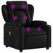 Massage Recliner Chair Black Faux Leather Txbppkl