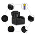 Massage Recliner Chair Black Faux Leather Txbppkl