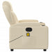 Massage Recliner Chair Cream Fabric Tixaxa