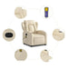 Massage Recliner Chair Cream Fabric Tixaxa