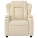 Massage Recliner Chair Cream Fabric Tixaxa