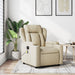 Massage Recliner Chair Cream Fabric Tixaxa