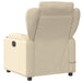 Massage Recliner Chair Cream Fabric Tixaxa