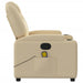 Massage Recliner Chair Cream Fabric Tixtnl