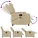 Massage Recliner Chair Cream Fabric Tixtnl