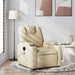 Massage Recliner Chair Cream Fabric Tixtnl
