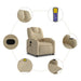 Massage Recliner Chair Cream Fabric Tixtnl
