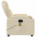 Massage Recliner Chair Cream Fabric Txbppio