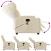 Massage Recliner Chair Cream Fabric Txbppio