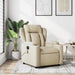Massage Recliner Chair Cream Fabric Txbppio