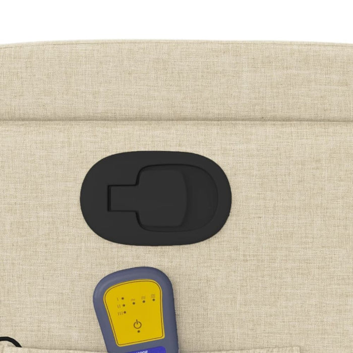 Massage Recliner Chair Cream Fabric Txbppop