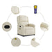 Massage Recliner Chair Cream Faux Leather Txbpaan
