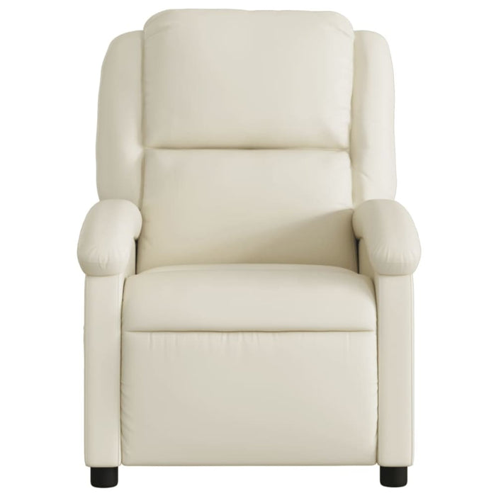 Massage Recliner Chair Cream Faux Leather Txbpaan