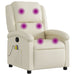 Massage Recliner Chair Cream Faux Leather Txbpaan