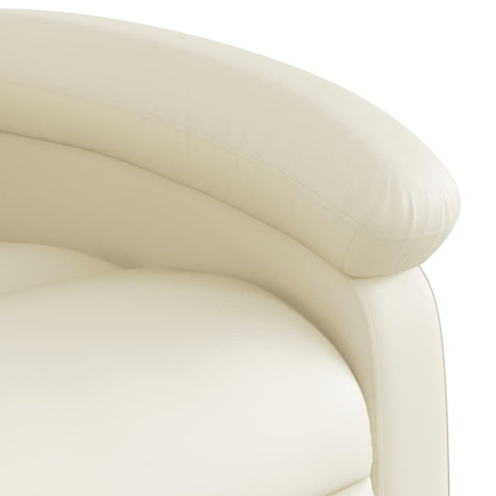 Massage Recliner Chair Cream Faux Leather Txbpaan