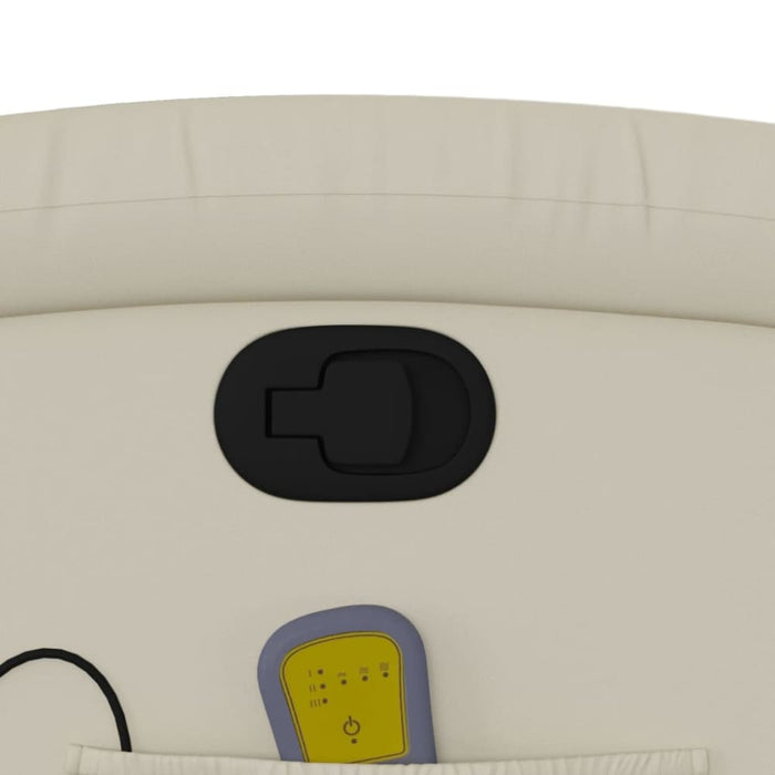 Massage Recliner Chair Cream Faux Leather Txbpkbb