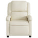 Massage Recliner Chair Cream Faux Leather Txbpkbb