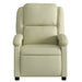 Massage Recliner Chair Cream Real Leather Tioikp