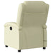 Massage Recliner Chair Cream Real Leather Tioikp