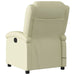 Massage Recliner Chair Cream Real Leather Txbpkxl