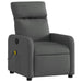 Massage Recliner Chair Dark Grey Fabric Tiaoip