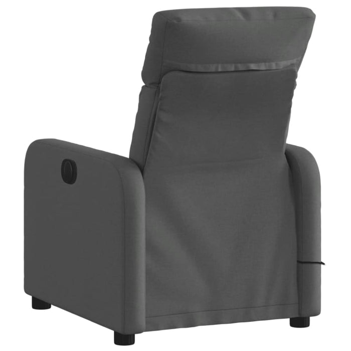 Massage Recliner Chair Dark Grey Fabric Tiaoip
