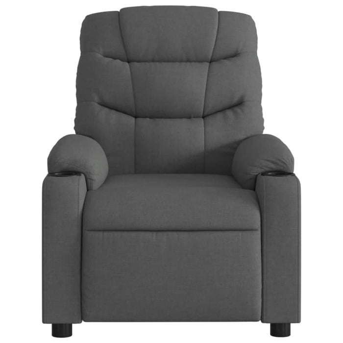 Massage Recliner Chair Dark Grey Fabric Tiaopi
