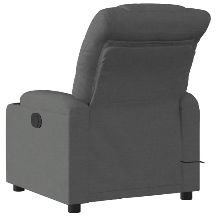 Massage Recliner Chair Dark Grey Fabric Tiaopi