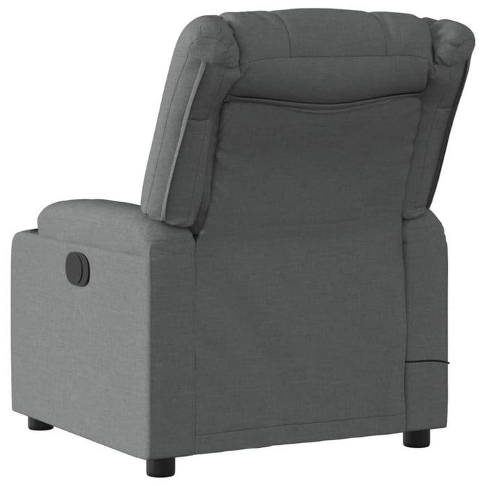 Massage Recliner Chair Dark Grey Fabric Tiaoto