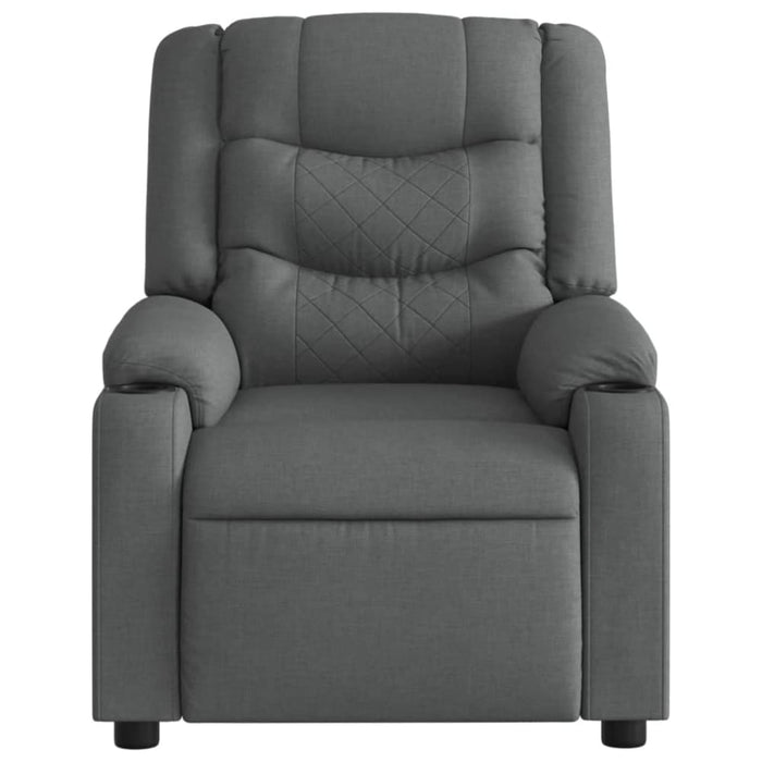 Massage Recliner Chair Dark Grey Fabric Tiaoto