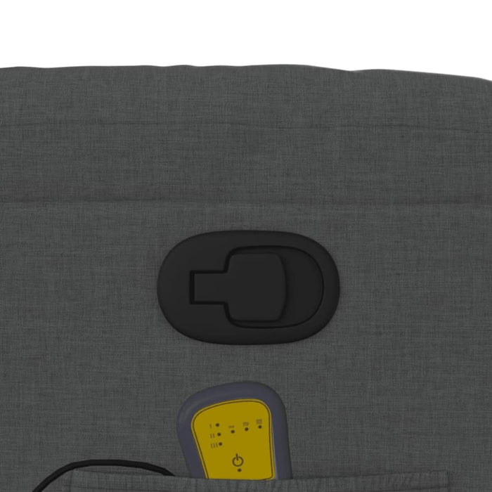 Massage Recliner Chair Dark Grey Fabric Tiaoto