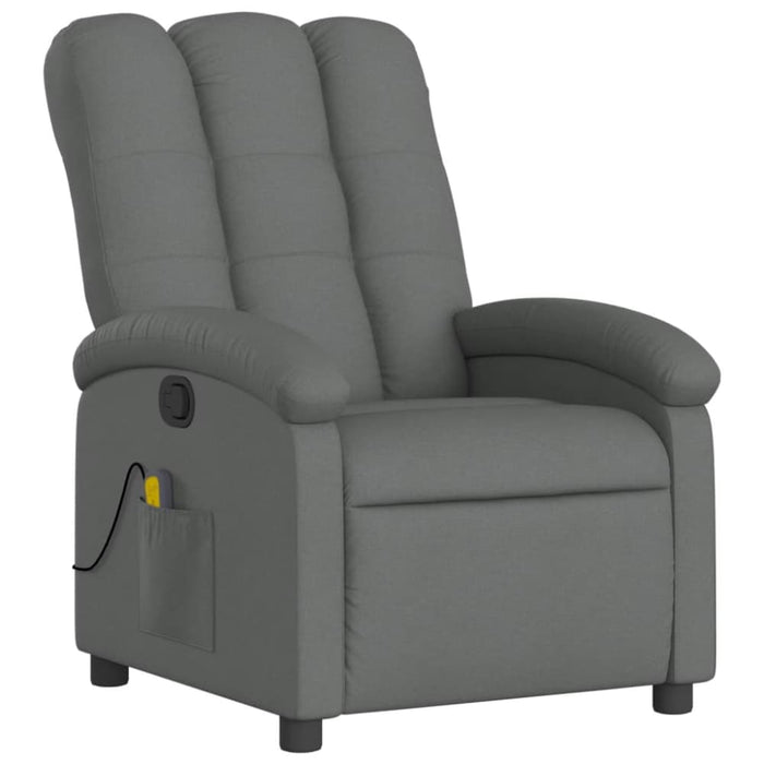 Massage Recliner Chair Dark Grey Fabric Tioiab