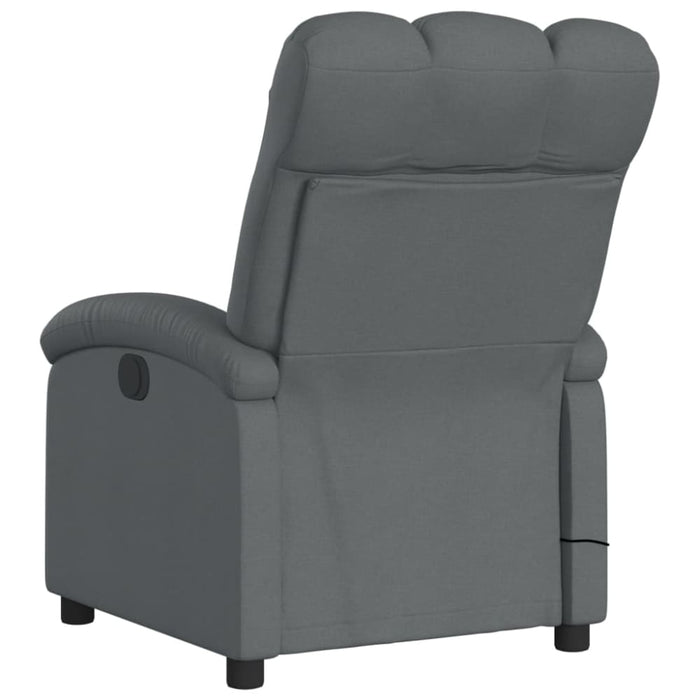 Massage Recliner Chair Dark Grey Fabric Tioiab