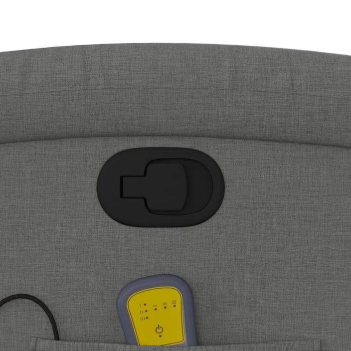 Massage Recliner Chair Dark Grey Fabric Tioila