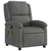 Massage Recliner Chair Dark Grey Fabric Tioila