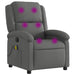 Massage Recliner Chair Dark Grey Fabric Tioila