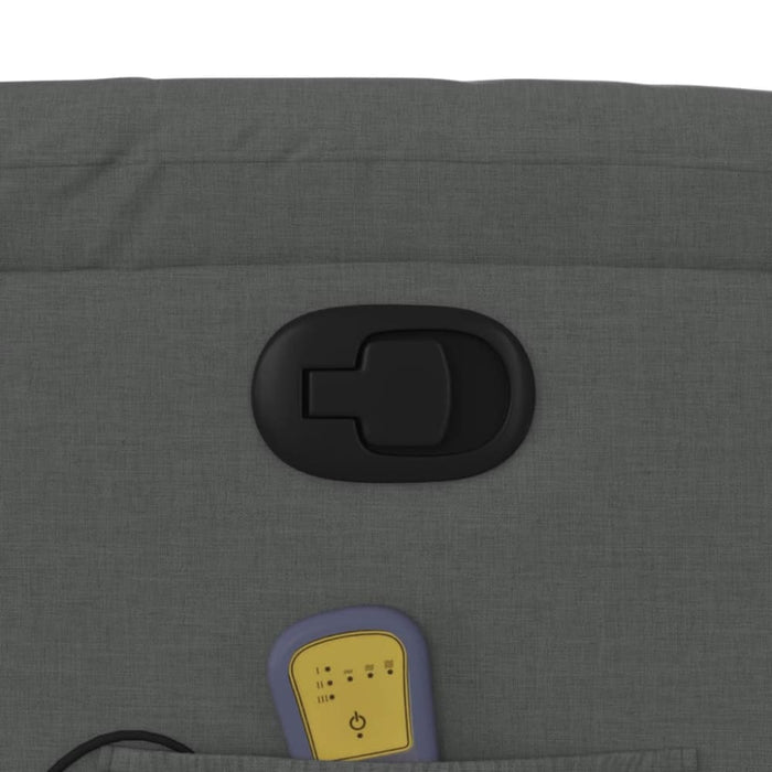 Massage Recliner Chair Dark Grey Fabric Titaip