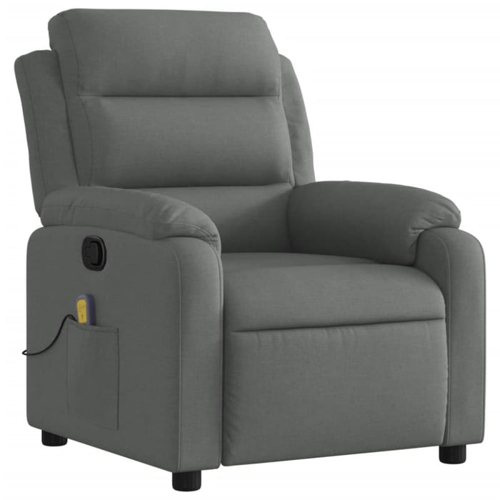 Massage Recliner Chair Dark Grey Fabric Titaip