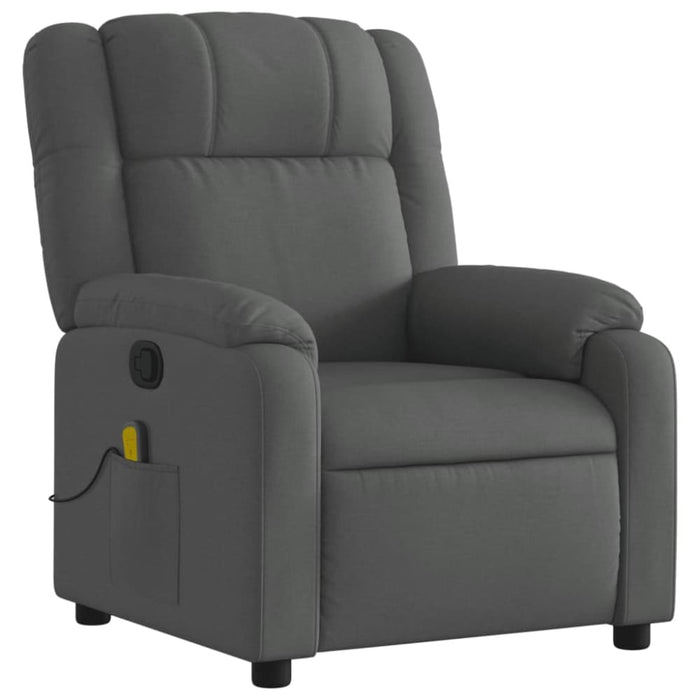 Massage Recliner Chair Dark Grey Fabric Titpak