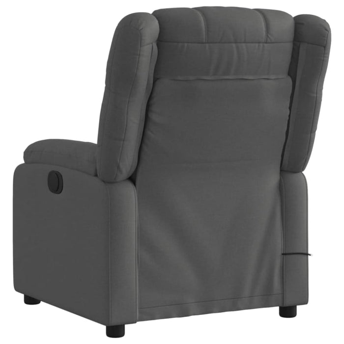 Massage Recliner Chair Dark Grey Fabric Titpak