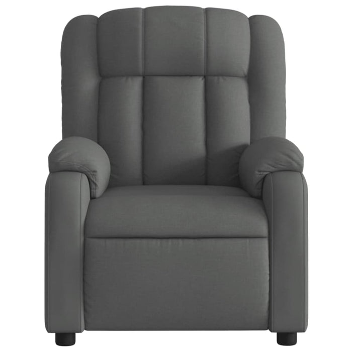 Massage Recliner Chair Dark Grey Fabric Titpni