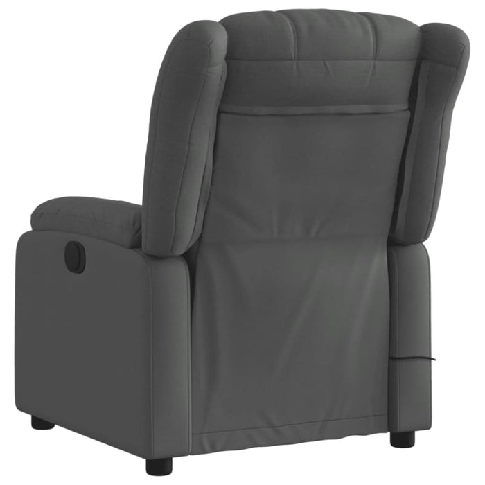 Massage Recliner Chair Dark Grey Fabric Titpni